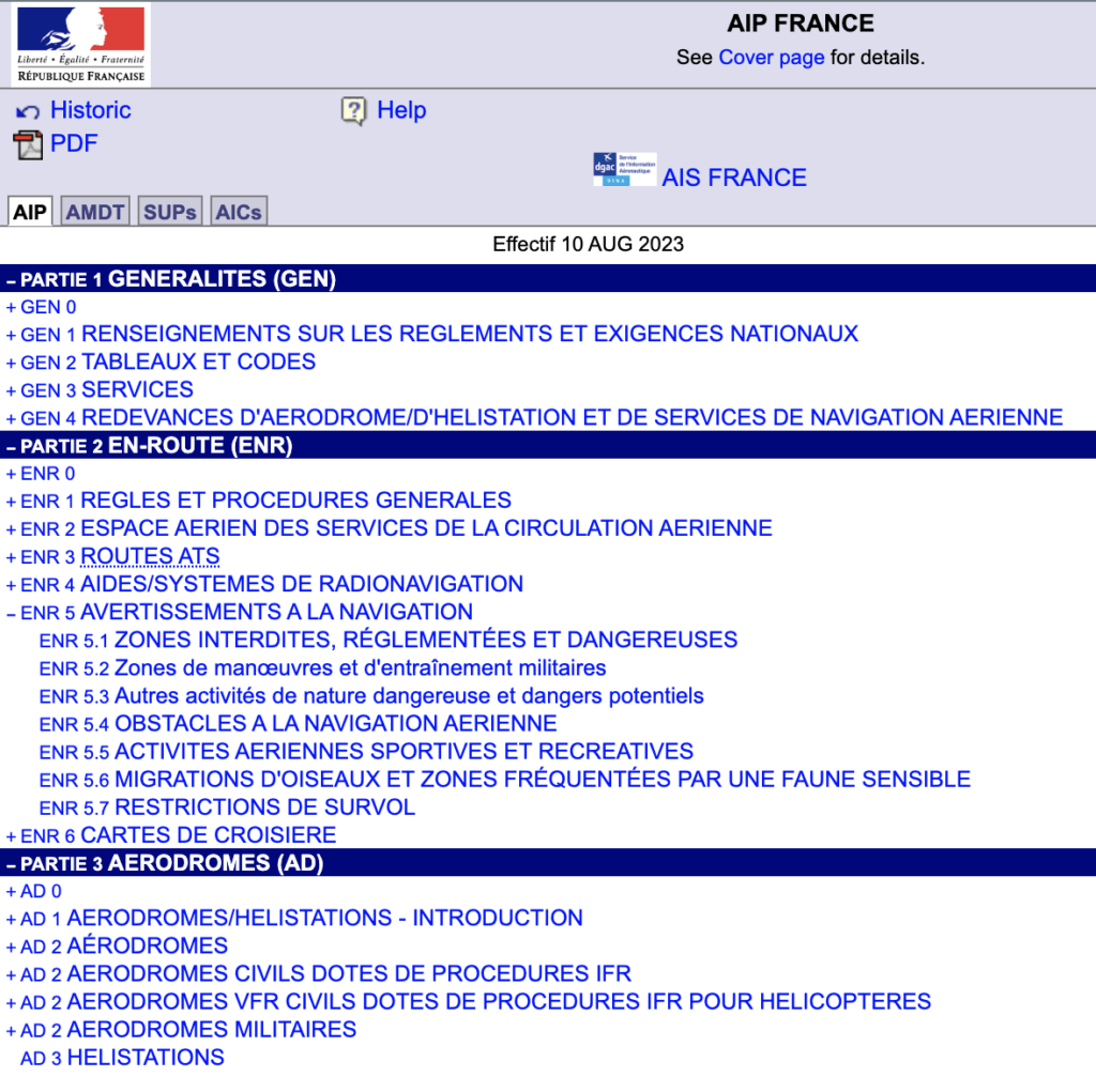 Index AIP France - EU Drone Port