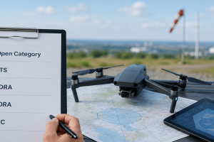 Decision guide for choosing STS, PDRA, SORA or LUC for drone operations in Europe.